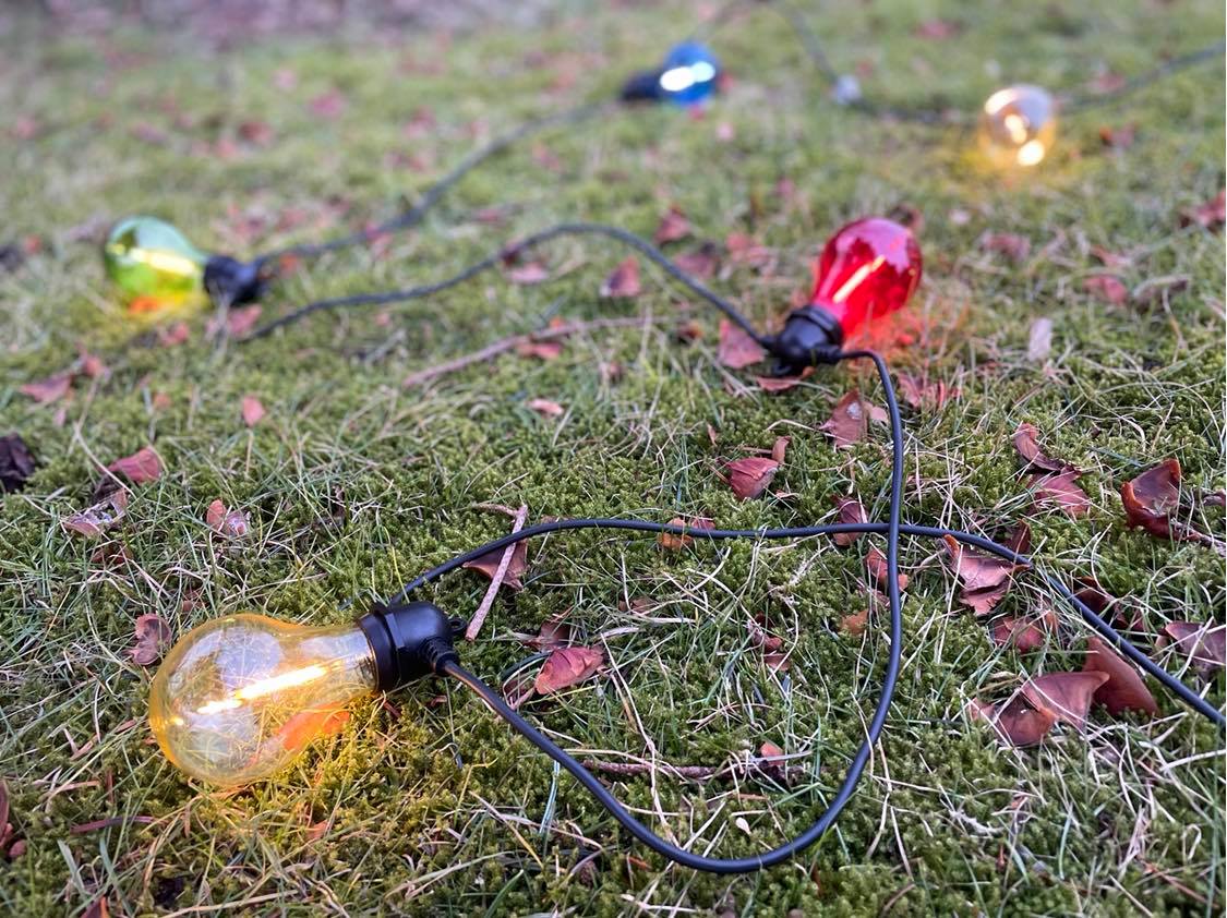 Emma LED light chain 10 colored bulbs 5 m extension kit – LED-nordic.com